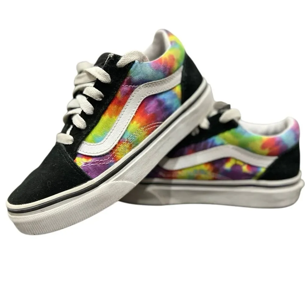 Vans OLD SKOOL SPIRAL TIE DYE SNEAKERS kids Size 1